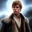 Placeholder: model shoot style, digital art zoomed out portrait of (young Luke Skywalker) ((dressed in jedi tunic)), surrounded by 100 planets, ultra-detailed, ultra quality, illustration, eerie atmosphere, 8k, cinematic lighting