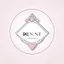 Placeholder: Create a logo for Deniz, a boutique of diamond-inspired dresses, Baby Pink