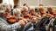 Placeholder: Elderly pensioners playing in an orchestra. Photographic quality and detail, award-winning image, beautiful composition.