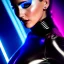 Placeholder: Ultra detailed fullbody Portrait in oil on canvas of beautiful punk busty female biker from Tron legacy,intense stare,wearing minimal skintight latex suit,extremely detailed digital painting, extremely detailed face,crystal clear Big eyes,mystical colors,perfectly centered image, perfect composition, rim light, beautiful lighting,masterpiece,8k, stunning scene, raytracing, anatomically correct, in the style of Ohrai Noriyoshi and Evan lee and robert and howard and Simon Bisle