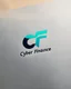 Placeholder: Cyber Finance (CF) logo Simple, easy and beautiful logo