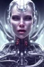 Placeholder: cyberpunk, glass body, women, portrai, open mouth, perfect skin, tron, cyborg , perfekt, real, dream, hr giger