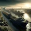 Placeholder: beautiful city with war tankers