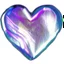 Placeholder: electric heart iridescent cloth