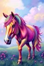 Placeholder: Picture of a horse in the style of Lisa Frank