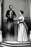 Placeholder: llustrate the presidential box on the balcony level, portraying Abraham Lincoln, his wife, and their guests as they enjoy the play. Highlight the vulnerability of Lincoln without proper security, setting the stage for the impending tragedy