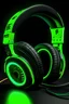 Placeholder: a heavy metal themed pair of wireless headphones black and neon green