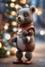 Placeholder: xmas bear squirrel chat robot, bokeh like f/0.8, tilt-shift lens 8k, high detail, smooth render, down-light, unreal engine, prize winning