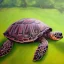 Placeholder: oil painting turtle and green grass