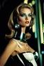 Placeholder: female humanoid robot, beautiful like a supermodel from the sixties, beautiful eyes, sexy, most beautiful, helmut newton, evil woman, hypnotic eyes, polaroid colors, electric sexuality