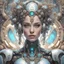 Placeholder: luxe glass robotic goddess, exquisite engraving, enchanted, delicate face, elegant, opal gears cyborg, luxury flowery suit🌷🌼🌿, highly detailed, digital painting, artstation, asymmetrical, concept art, smooth, sharp focus, 8k , trending on artstation, sharp focus, studio photo, intricate details, highly detailed, by greg rutkowski