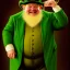 Placeholder: portrait of a old,fat, elf man,leprechaun, low beard,top hat,elegant gold and green suit,smiling,highly detailed, digital painting, artstation, concept art, cinematic lighting, illustration, 8k art by artgerm and greg rutkowski and alphonse mucha,Craig Mullins