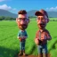 Placeholder: Walter white, realistic, 8k, farm background, with perry the platypus