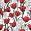 Placeholder: Create red tulip and black background