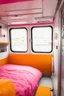 Placeholder: Métro with cosy beds, orange, pink
