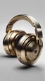 Placeholder: Design a pair of over ear headphones the look futuristic and it’s made of brass