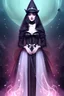 Placeholder: Ultraquality digital_illustration of a witch bride wearing a black wedding dress!!!, deep watercolor!, stippling!, speed_paint!, thick_brush_strokes!, anime, cosmic, astral, inspired by ismail inceoglu, Dan_witz, moebius , android_jones, artgerm , studio mappa, photorealistic, Hyperrealistic, cgsociety zbrush_central fantasy album cover art 4k hdr 64 megapixels 8k back lit complex elaborate fantastical hyperdetailed