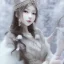 Placeholder: smooth hyper realistic, beautiful smiled Japanese goddess in crown, pale colors, dark cosmos background, cat еye, extremely sharp detail, finely tuned detail, ultra high definition, 8 k, unreal engine 5, ultra sharp focus, accurate sword wings, positive smile, lot of details, fit within portrait, Ambiance winter, perfect composition, perfect hair, perfect hands, finger up gestures