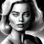 Placeholder: :Portrait of Margot Robbie:: : Domenico Induno RITRATTO DI CONTADINA :: : lithograph, ink drawing :: : trending on artstation, insane details ::