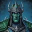 Placeholder: The Lich King, Arthas without beard from Warcraft 3 in green and blue