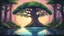 Placeholder: ROUND LOGO OF A PIXEL ART GAME Towering Celtic trees stand sentinel, their branches weaving a canopy of secrets above a tranquil fountain whose shimmering waters mirror the enchantment of its surroundings. Amidst this ethereal landscape, faeries gracefully pirouette, their luminescent wings trailing trails of magic through the air. Their dance, illuminated by the soft glow of the forest, beckons players to join them on a journey of wonder and adventure.