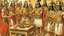 Placeholder: Phoenician soldiers received by the Pharaoh of Egypt for dinner