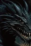 Placeholder: 90s dark fantasy art, illustration of a black dragon