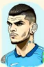 Placeholder: Mauro Icardi Argentine football player . cartoon 2d