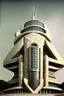 Placeholder: Futuristic Architecture of the building of Reserve bank of India using Indian rupee symbol