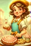 Placeholder: a cartoon character thirty years old confectioner , an ultrafine detailed painting by senior character artist, featured on polycount, sots art, artstation hd, 2d game art, behance hd
