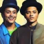 Placeholder: Painting of Bruno mars and Anderson paak