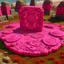 Placeholder: A pink realm with spellbound runestones designed in Kuna Molas