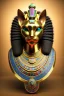 Placeholder: kente scene,Egyptian Cat, jewelry, realistic, thread, embroidery, octane render, high detail