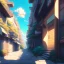 Placeholder: a beautiful digital anime style painting of osaka alleyway, relaxing summer day, masterpiece, sharp focus, intricate details, visually stunning, wide angel camera, octane render, volumetric lighting, vdb clouds, realistic shadows, uhd, 8k, art by hayao miyazaki