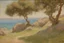 Placeholder: summer, trees, rocks, rihanna influence, henry scott tuke and sidney starr painter impressionism painting