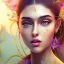 Placeholder: bright fairy, beautiful portrait, flowery landscape , hansika motwani , golden hour, crown