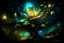 Placeholder: Alexander Jansson || CLOSE UP OF Breathtaking, Gorgeous, Glowing Bioluminescent Colorful Magnolia Flower, AT NIGHT, Golden Magic, Gorgeous, Intricate, Extremely Detailed, Beautiful”