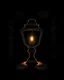 Placeholder: An illustration of a lamp surrounded by darkness.