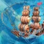 Placeholder: Beautiful pirate ship in the ocean in the style of Abstract Expressionism, complex, incomprehensible, 3D, voluminous, symmetrical, artistic, 4K, 8K