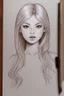 Placeholder: Hot girl, handdrawn, blonde,