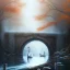 Placeholder: fantasy art, book cover, portrait of big swan under a bridge , old mill wheel ,icy autumn water, icy frame