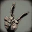 Placeholder: zombie hand claw, 4 fingers, attack, comic book style, grey background,