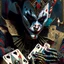 Placeholder: harlequin character, playing cards with other people , sf, intricate artwork masterpiece, ominous, matte painting movie poster, golden ratio, trending on cgsociety, intricate, epic, trending on artstation, by artgerm, h. r. giger and beksinski, highly detailed, vibrant, production cinematic character render, ultra high quality model Modifiers: highly detailed fantasy 8k portrait beautiful dynamic lighting hyperrealistic ultra detailed Unreal Engine colourful hdr cinematic postprocessing acrylic