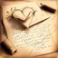 Placeholder: Drawing of love letters