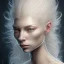 Placeholder: albino michaela coel blonde statuesque woman, narrow nose icelandic, big lips by gerald brom luis royo