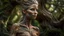 Placeholder: "stunning beautiful lady who camouflages herself with her skin like a chameleon in a fairy tree intricate details, HDR, beautifully shot, hyperrealistic, sharp focus, 64 megapixels, perfect composition, high contrast, cinematic, atmospheric, moody", highly detailed digital painting artstation concept art sharp focus smooth elegant illustration intricate 8k ray tracing and h.r. giger