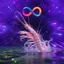 Placeholder: infinity symbol ∞ with vibrant powerful single prawn coming out of the water, striking, neon, chiaroscuro, dramatic, captivating, powerful, fantasy, beautiful, octane render, 16k post-production, artstation: award-winning: atmospheric: commanding: fantastical: clarity: ultra quality: striking: brilliance: stunning colors: amazing depth; lens: f/11, 35mm