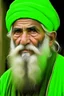 Placeholder: وعمته خضراء وجه شاب عربي قديم ملتحي