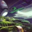 Placeholder: beautiful matte painting of green gardens on a futuristic sci-fi space station, cinematic angle, cinematic lighting, by Syd Mead, John Harris, Federico Pelat