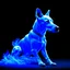 Placeholder: Blue fire dog